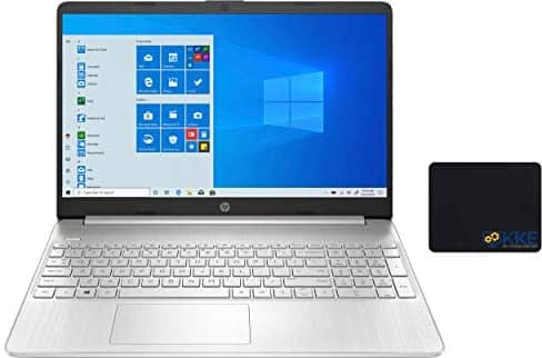 HP Laptop, 15.6″ HD Touchscreen, AMD Athlon Gold 3150U Processor up to 3.3 GHz, 16GB DDR4 Memory, 512GB PCIe SSD, Webcam, Wireless-AC, Bluetooth, Type-C, HDMI, Windows 10, Silver, KKE Mousepad