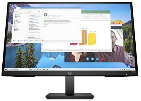 HP M27ha FHD Monitor – Full HD Monitor (1920 x 1080p) – IPS Panel and Built-in Audio – VESA Compatible 27-inch Monitor Designed for Comfortable Viewing with Height and Pivot Adjustment – (22H94AA#ABA)