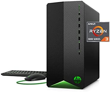 HP Pavilion Gaming PC, AMD Ryzen 3 5300G Processor, 8 GB RAM, 256 GB SSD, Windows 10 Home, Wi-Fi 5 & Bluetooth 4.2 Combo, 9 USB Ports, Pre-Built Gaming PC Tower, Mouse and Keyboard (TG01-2010, 2021)
