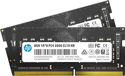 HP S1 16GB (2 x8GB) DDR4 2666MHz SO-DIMM Laptop Memory Dual Channel Kit Model 8NN19AA#ABC