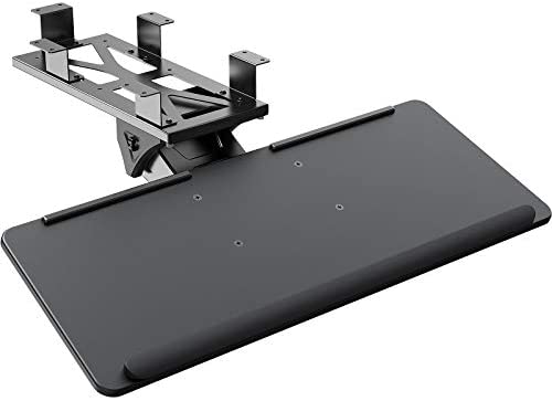 HUANUO Adjustable Keyboard Tray – Ergonomic Under Desk Computer Keyboard & Mouse Platform Tray, 26” x 9.6”,Black