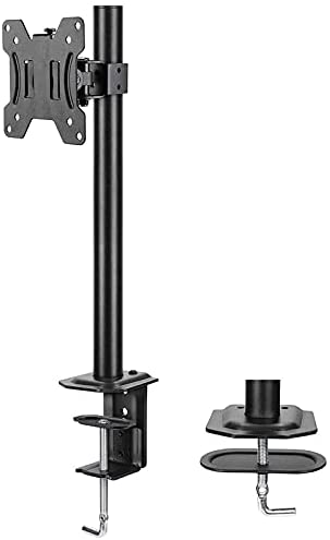 HUANUO Single Monitor Stand for13 inch to 32 inch Screen, LCD Computer Monitor Mount Stand , Adjustable Height, Tilt, Swivel, Rotation, Weight up to 17.6lbs