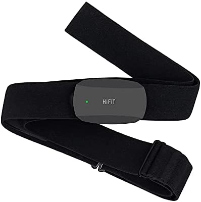 HiFiT Heart Rate Monitor Chest Strap, IP67 Waterproof Heart Rate Sensor Belt Bluetooth 5.0, ANT+ and 5.3 kHz