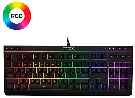 HyperX Alloy Core RGB – Gaming Keyboard – Comfortable Quiet Silent Keys with RGB LED Lighting Effects, Spill Resistant, Dedicated Keys, Compatible with Windows 10/8.1/8/7 – Black (Renewed)