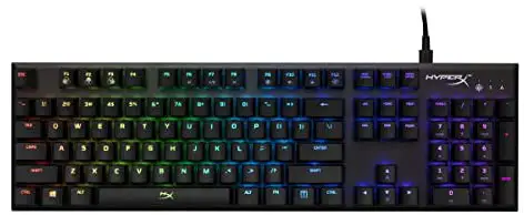 HyperX Alloy FPS RGB – Mechanical Gaming Keyboard, Controlled Light & Macro Customization, Silver Speed Switches, RGB LED Backlit