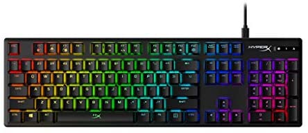 HyperX Alloy Origins – Mechanical Gaming Keyboard, Software-Controlled Light & Macro Customization, Compact Form Factor, RGB LED Backlit – Linear HyperX Red Switch