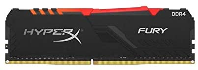 HyperX Fury 8GB 3200MHz DDR4 CL16 DIMM 1Rx8  RGB XMP Desktop Memory Single Stick HX432C16FB3A/8