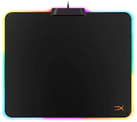 HyperX Fury Ultra – RGB Gaming Mouse Pad, Medium, 360° RGB Lighting, 20 RGB LED Zones, Low Friction Hard Surface, Anti-Slip Rubber Base