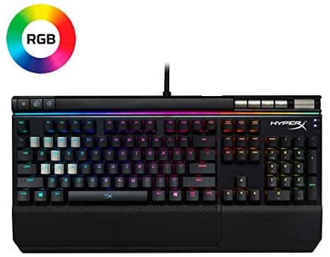 HyperX HX-KB2BR2-US-R1 Alloy Elite RGB LED Wired Mechanical Gaming Keyboard Cherry MX Brown Switch (Renewed)