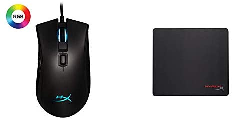 HyperX HX-MC003B Pulsefire FPS Pro – RGB Gaming Mouse & HX-MPFS-L Fury S Pro – Gaming Mouse pad L (45cm x 40cm)