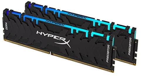 HyperX Predator DDR4 RGB 16GB Kit 3200MHz CL16 DIMM XMP RAM Memory / Infrared Sync Technology Black (HX432C16PB3AK2/16)