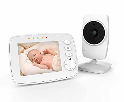 IKQIEOR Baby Monitor- 3.2″ Video Baby Monitor with Camera and Video, Two-Way Audio, Infrared Night Vision, 2 x Zoom and Lullabies Play (3.2 inch)