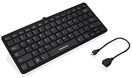 IOGEAR Classroom Portable Wired Keyboard for Tablets with OTG Adapter