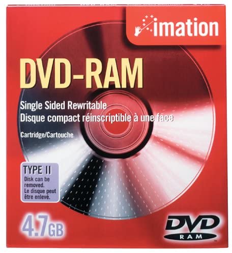 Imation IMN41529 DVD-RAM, 4.7 GB, Single Sided Rewritable (Discontinued by Manufacturer)