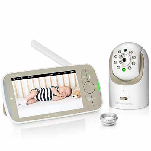 Infant Optics DXR-8 PRO Baby Monitor 720P 5″ HD Display with A.N.R. (Active Noise Reduction), White