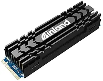 Inland 1TB Performance Gen 4.0 NVMe 4 x4 SSD PCIe M.2 2280 Internal Solid State Drive with Detachable Heatsink, R/W Speed up to 5000MB/s and 4300MB/s, 1700 TBW