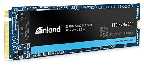 Inland Platinum 1TB SSD M.2 2280 NVMe PCIe Gen 3.0×4 3D NAND Internal Solid State Drive, R/W up to 3400MB/s and 1900MB/s, PCIe Express 3.1 and NVMe 1.3 Compatible, Ultimate Gaming Solutions (1TB)