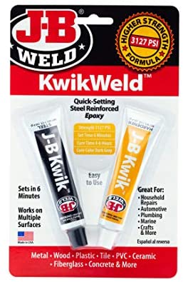 J-B Weld 8276 KwikWeld Quick Setting Steel Reinforced Epoxy – Dark Grey 2 oz