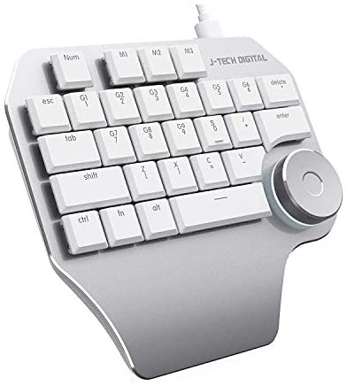 J-Tech Digital Mechanical Designer Keyboard (K610) (White Keyboard)