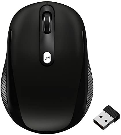 JETech 2.4Ghz Wireless Mobile Optical Mouse with 3 CPI Levels and USB Wireless Receiver (0775)