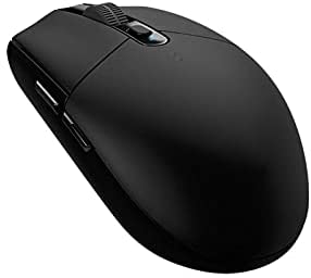 JIE. Computer Games 2.4G Wireless Mouse Body Motor Mouse Hero Engine 12000DPI for PC/Laptop Desktop Compatis Compatible with Vista / Windows7,8,10 / Mac (Color : Black)