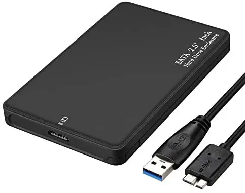 JacobsParts 2.5″ SATA USB 3.0 Tool-Free Hard Drive Disk HDD SSD Enclosure External Case
