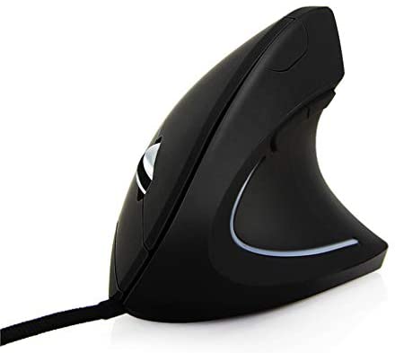 Jpwpowe Wired Right Hand Vertical Mouse Ergonomic Gaming Mouse 800 1200 1600 DPI USB Optical Wrist Mouse Mice