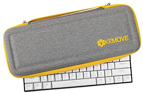 KEMOVE X DIERYA Keyboard Travel Case, Hard EVA Sleeve Carrying Cover Bag for 60% 65% Wired/Wireless Bluetooth Mechanical Gaming Keyboard (14.2” X 5.7” X 2”)