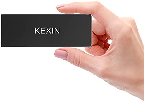 KEXIN 500GB External SSD USB 3.1 Portable SSD High Speed Read & Write up to 500MB/s & 450MB/s External Storage Ultra-Slim Solid State Drive for PC, Desktop, Laptop, MacBook Black (500G)