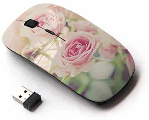 KOOLmouse [ Optical 2.4G Wireless Mouse ] [ Rose Vignette Pink Floral Spring Nature ]