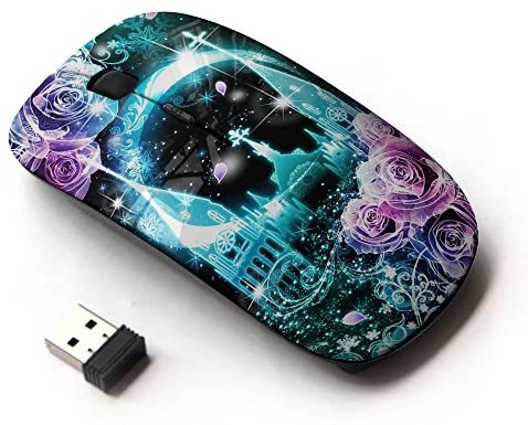 KOOLmouse [ Optical 2.4G Wireless Mouse ] [ Teal Palace Roses Night Stars ]