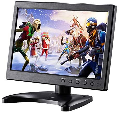 Kalesmart 10.1 inch Small Computer Monitor HD 1024×600 with HDMI VGA BNC Port, Raspberry pi Display Screen Monitor, Video HDMI Monitor – Build with Speakers