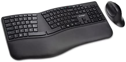 Kensington Pro Fit Ergonomic Wireless Keyboard and Mouse – Black (K75406US)
