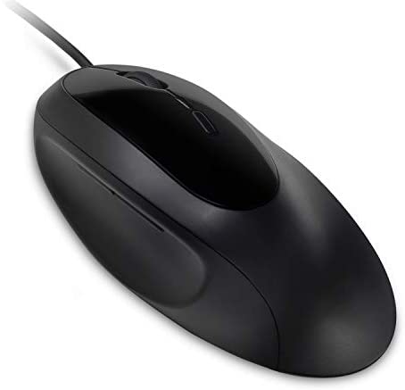Kensington Wired Ergonomic Mouse – Pro Fit Ergo Wired Mouse for Your Home Office – Laptop/Desktop/PC/Gaming, with USB 3.0 Connection, 4 DPI Settings and 5 Buttons – Black (K75403EU)