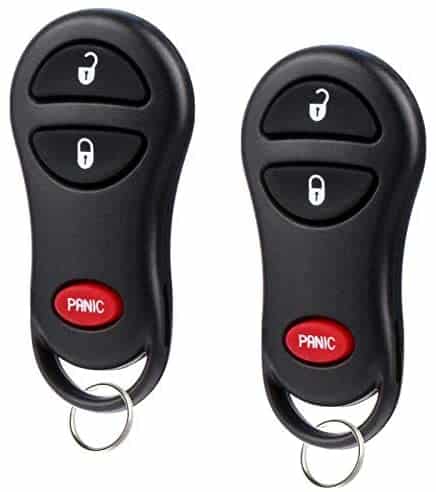 Key Fob fits 1999-2005 Chrysler Dodge Keyless Entry Remote (04686481), Set of 2