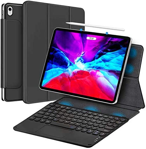 Keyboard Case for iPad Air 4th 10.9 2020 with Wireless Touchpad Keyboard – iPad Pro 11 2018 (1st Generation) Case with Detachable Keyboard – Ultra Slim Folio Smart Magnetic Protective Cover Case