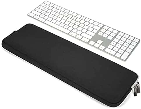 Keyboard Neoprene Case Sleeve Bag for 2021 Apple iMac 24″ Magic Keyboard with Touch ID and Numeric Keypad Model A2520 and Magic Keyboard MQ052LL/A A1843, Magic Keyboard Protective Pouch-Black