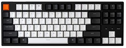 Keychron C1 Mac Layout Wired Mechanical Keyboard, Gateron Brown Switch, Tenkeyless 87 Keys ABS keycaps Computer Keyboard for Windows PC Laptop, White Backlight, Type-C Cable