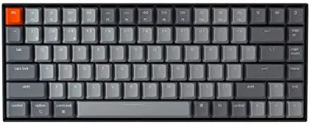 Keychron K2 Bluetooth Mechanical Keyboard with Gateron Red Switch/White LED Backlit/USB C/Anti Ghosting/N-Key Rollover/Compact 75% Layout 84 Key Wireless Gaming Keyboard for Mac Windows-Version 2