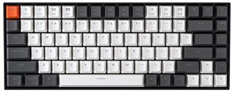 Keychron K2 Hot-swappable Bluetooth Mechanical Keyboard for Mac Layout with Double Shot Keycaps/Gateron Red Switch/White LED Backlit, Compact 75% Layout Wireless Gaming Keyboard for Mac Windows