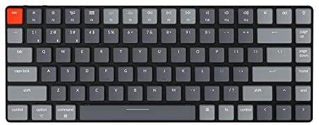 Keychron K3 Ultra-Slim 75% Layout Wireless Wired Mechanical Keyboard, Compact 84 Keys RGB LED Backlit for Mac Windows, Low Profile Gateron Blue Switch, Version 2