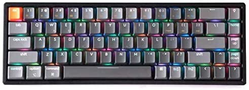 Keychron K6 Hot Swappable Wireless Bluetooth 5.1/Wired Mechanical Gaming Keyboard, 65% Compact 68-Key RGB LED Backlit N-Key Rollover, Aluminum Frame for Mac Windows Gateron Brown Switch