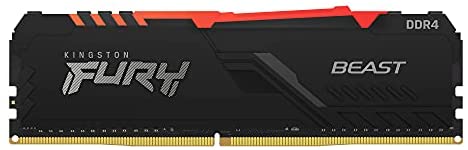 Kingston FURY Beast RGB 16GB 3600MHz DDR4 CL18 Desktop Memory Single Stick KF436C18BBA/16