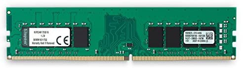 Kingston ValueRAM 16GB 2400MHz DDR4 Non-ECC CL17 DIMM 2Rx8 Desktop Memory (KVR24N17D8/16)