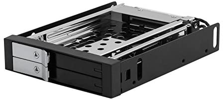 Kingwin SSD/HDD Internal SATA Tray-Less Hot Swap Mobile Rack Cage for Dual 2.5” SSD/HDD. Hard Drive Backplane Enclosure,Support SATA I/II/III & SAS I/II 6 Gbps Performance [Optimized for 2.5” SSD/HDD]