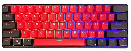 Kraken Pro 60 – BRED Edition 60% Mechanical Keyboard RGB Gaming Keyboard (Silver Speed Switches)