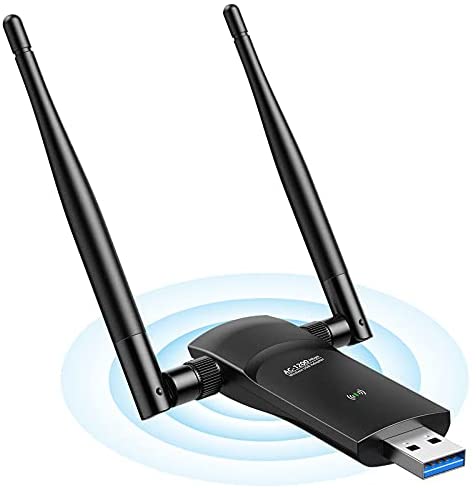 L-Link USB WiFi Adapter for PC: 1200Mbps Dual 5Dbi Antennas 5G/2.4G USB Wireless Network Adapter for Desktop Laptop – WiFi Dongle Supports Windows 10/8/8.1/7/Vista/XP/Mac OS/Linux
