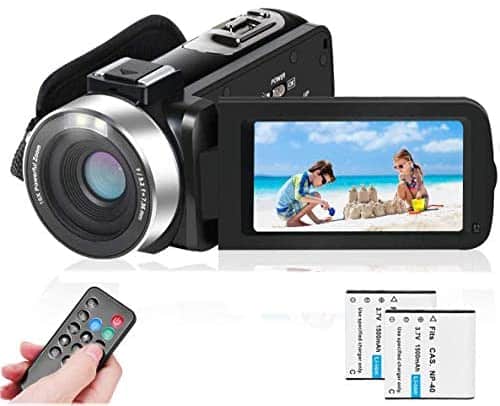 LAIDUOAO 2.7K Video Camera Camcorder Vlogging Camera WiFi IR Night Vision 1080P Camcorder with 16X Zoom, 2 Rechargeable Batteries, 30FPS 24MP 3.0 Inch Touch Screen Easy Operation with Remote