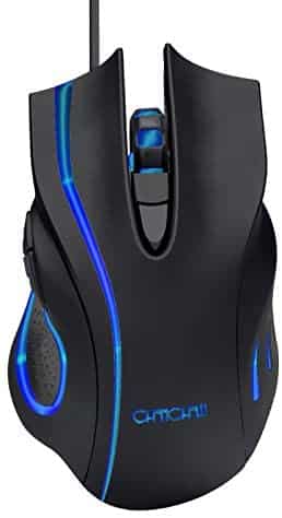 LED Backlit Gaming Mouse CHONCHOW Wired Programmable Mouse up to 7200 DPI 6 Buttons Ergonomic Design Best for FPS Gamers