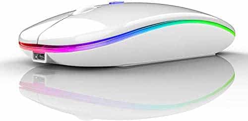 LED Wireless Mouse,Bluetooth Mouse for MacBook Air/MacBook pro/ Laptop/Mac/ipad/ipad Air/PC(LED White)
